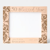 Cadres Gravés 50 Anniversaire Mariage Années bénies Frontière fl (Recto)