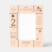 Cadres Gravés 5x7 SECONDE DEUXIÈME ÉCOLE élémentaire Photo perso (Recto)