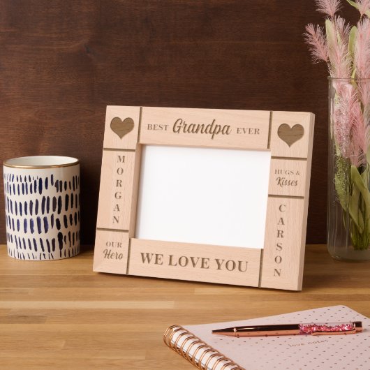 Cadres Gravés 7x5 Meilleur grand-père jamais grand-enfant (Gauche)