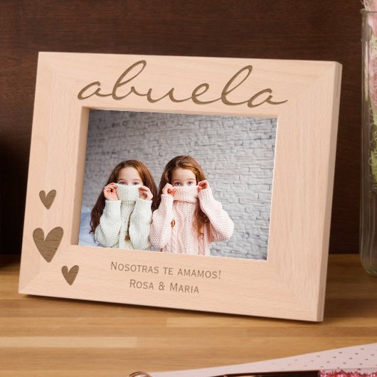 Cadres Gravés Abuela We Love You Etched Frame with Names