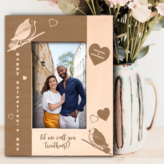 Cadres Gravés Aimer Whispers des bois, Valentines Oiseaux