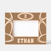Cadres Gravés Ajouter un nom de monogramme Wood (Recto)