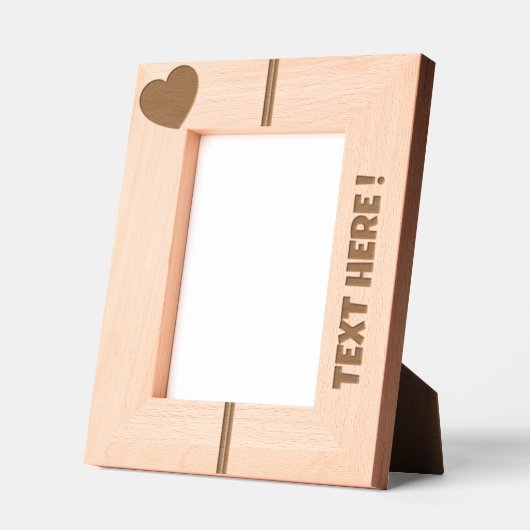Cadres Gravés AJOUTER VOTRE PROPRE TEXTE en bois (Gauche)