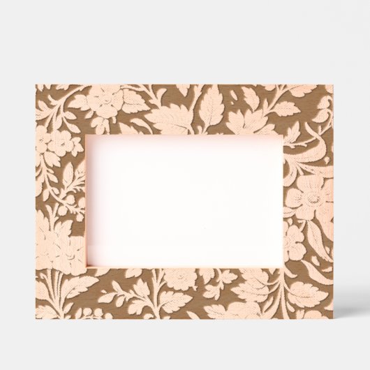 Cadres Gravés Antique Gold Floral Indian Lac-work Black Pattern (Recto)