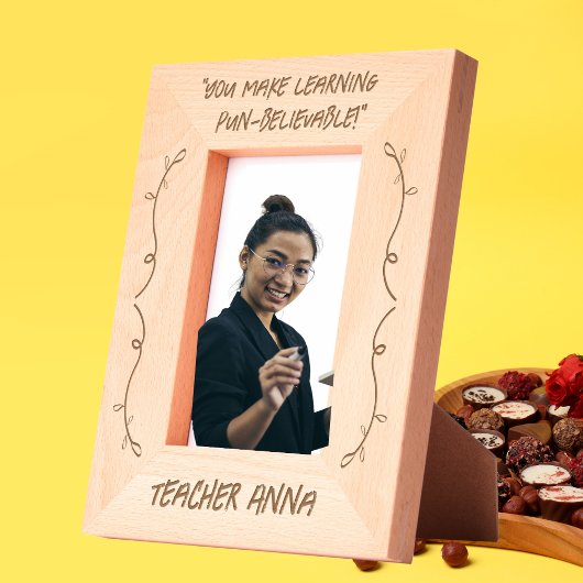 Cadres Gravés Appréciation simple et moderne de l'enseignant Val