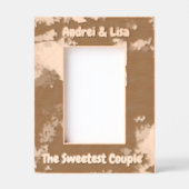 Cadres Gravés Aquarelle simple Couple Valentines Cadeau Bois (Recto)