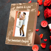 Cadres Gravés Aquarelle simple Couple Valentines Cadeau Bois