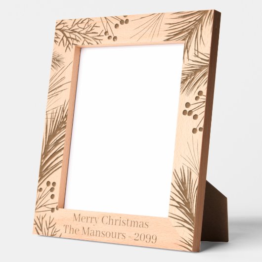 Cadres Gravés Arbre de Noël en bois (Gauche)