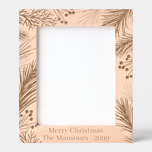 Cadres Gravés Arbre de Noël en bois (Recto)