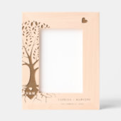 Cadres Gravés Arbre de Vie Moderne Monogramme Noms Cœur Mariage  (Recto)