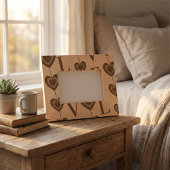 Cadres Gravés Art moderne "AMOUR" et cordes de coeur