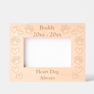 Cadres gravés au laser commémoratif pour animaux d