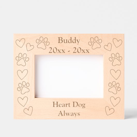 Cadres gravés au laser commémoratif pour animaux d (Recto)