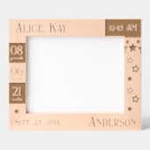 Cadres Gravés Baby Statistic Stars  (Recto)