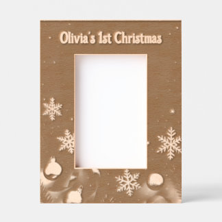 Cadres Gravés Baby's first Christmas Laser Etched Picture Frame