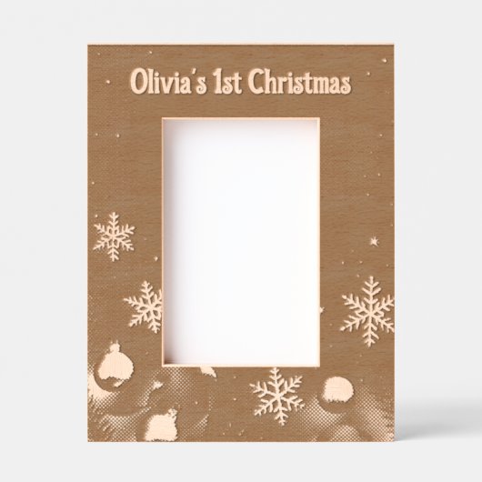 Cadres Gravés Baby's first Christmas Laser Etched Picture Frame (Recto)
