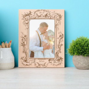 Cadres Gravés Baroque Rococo Cherubs Fruit Frontière Florale