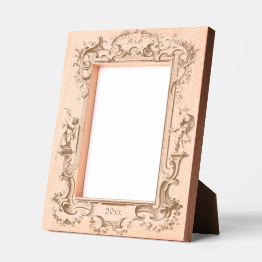 Cadres Gravés Baroque Rococo Cherubs Fruit Frontière Florale (Gauche)