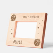 Cadres Gravés Basketball Ball Sports Happy Birthday (Gauche)