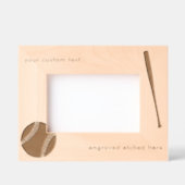 Cadres Gravés Batterie de baseball américaine gravée sur mesure (Recto)