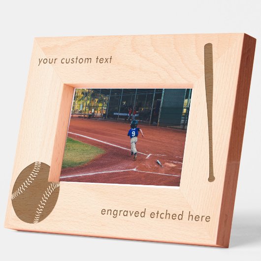 Cadres Gravés Batterie de baseball américaine gravée sur mesure