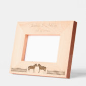 Cadres Gravés Beau Cheval Mariage Blanc Personnalisé (Gauche)