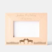 Cadres Gravés Beau Cheval Mariage Blanc Personnalisé (Recto)