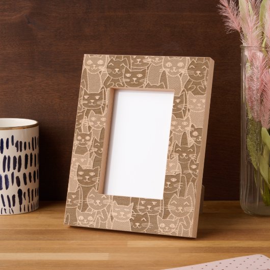 Cadres Gravés Beaucoup de chats conception (Gauche)