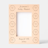 Cadres Gravés Bébé rose Baby shower papillons et fleurs (Recto)