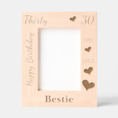 Cadres Gravés Bestie 30th Birthday Photo frame with name heart (Recto)