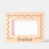 Cadres Gravés Besties Meilleurs amis Wavy Border Laser (Recto)