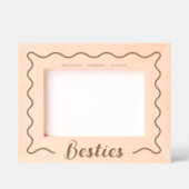 Cadres Gravés Besties Meilleurs amis Wavy Border Laser (Recto)