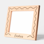 Cadres Gravés Besties Meilleurs amis Wavy Border Laser (Gauche)