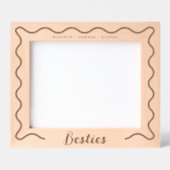 Cadres Gravés Besties Meilleurs amis Wavy Border Laser (Recto)