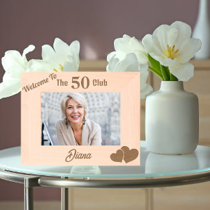 Cadres Gravés Bienvenue Au Club 50, Anniversaire Moderne Personn