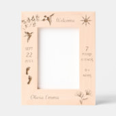 Cadres Gravés Bienvenue Photo bébé (Recto)