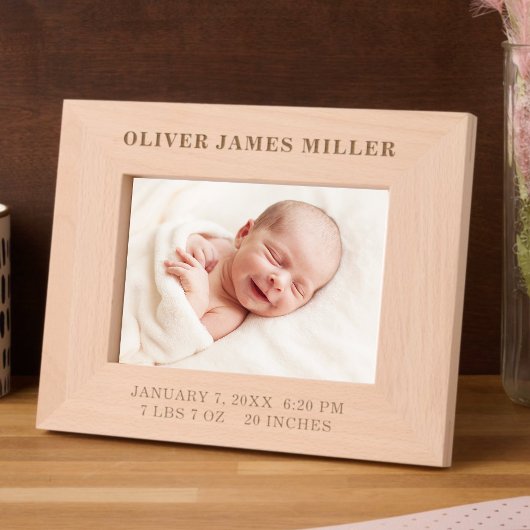 Cadres Gravés Birth Announcement Frame