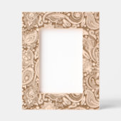 Cadres Gravés Blanc Vintage Floral Paisley Motif (Recto)