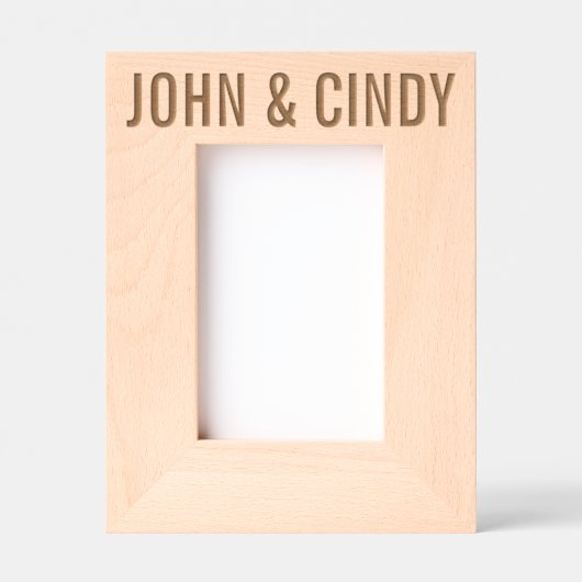 CADRES GRAVÉS BOIS DE MARIAGE PERSONNALISÉ (Recto)