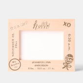 Cadres Gravés Bonjour C'est une fille statistiques de naissance  (Recto)