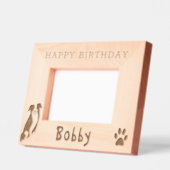 Cadres Gravés Bordure Collie Empreinte de patte Joyeux anniversa (Gauche)