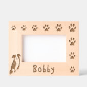 Cadres Gravés Bordure Collie Empreinte de patte Nom du chien (Recto)