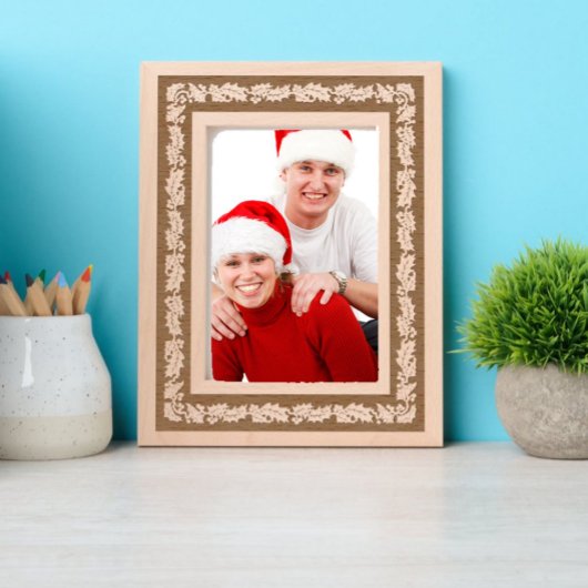 Cadres Gravés Bordure de Noël Holly et Berries