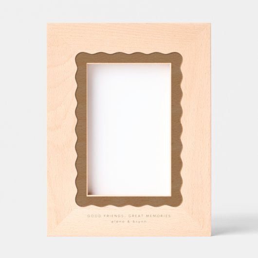 Cadres Gravés Bordure ondulée amusante simple moderne minimal (Recto)
