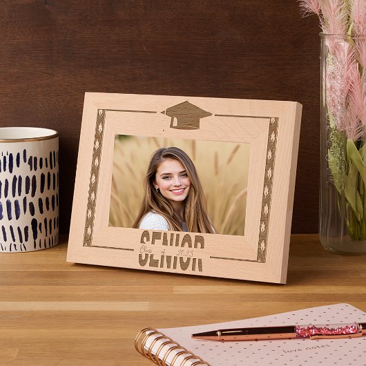 Cadres Gravés Bordures de feuilles supérieures noires classiques