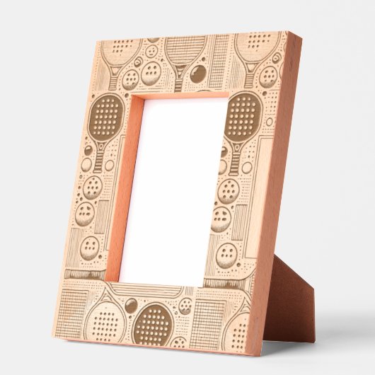 Cadres Gravés Boule de pickleball en bois gravé de 4" x 6" (Gauche)