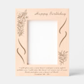 Cadres Gravés Bouquet botanique floral Anniversaire Sainte Bible (Recto)