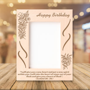 Cadres Gravés Bouquet botanique floral Anniversaire Sainte Bible