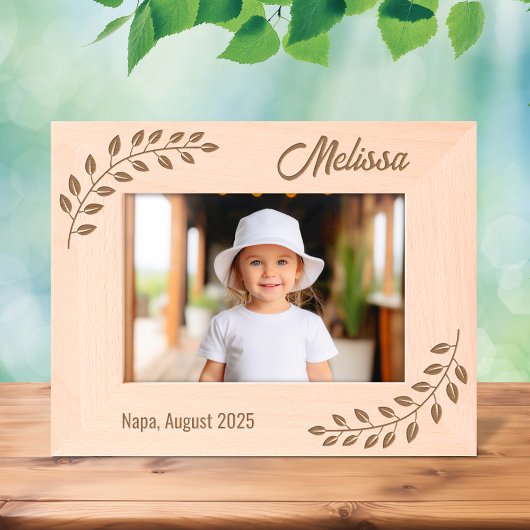 Cadres Gravés Branche de couronne de coin 7x5