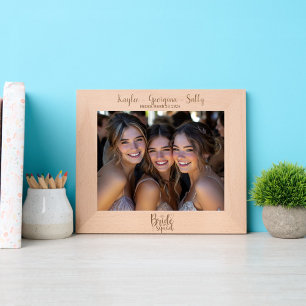 Cadres Gravés Bride Squad Mariage Bridesmaitres